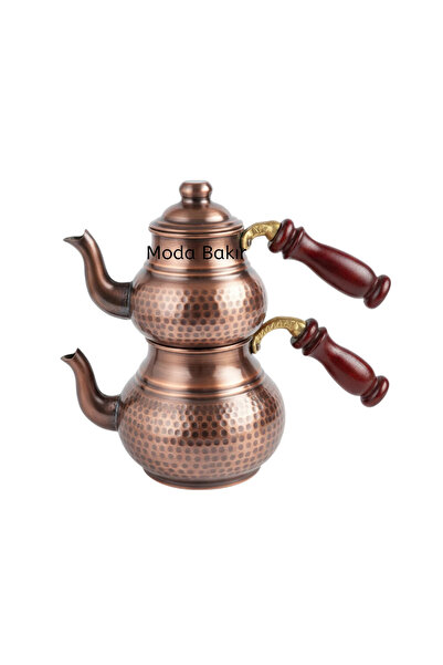 modabakir إبريق شاي نحاسي صغير الحجم من أكسيد النحاس