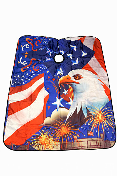 OEM Professional barber / hairdresser cape, waterproof, Patriotic Eagle USA m...