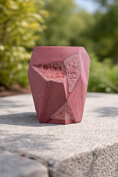 uğurlu dükkan Pembe Geometrik Porselen Kupa 320 Ml