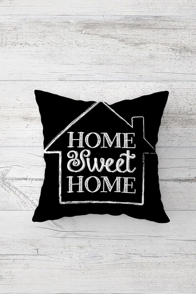 LAND MODA Home Sweet Home Inside Home Față de pernă cu fermoar ascuns pe două...