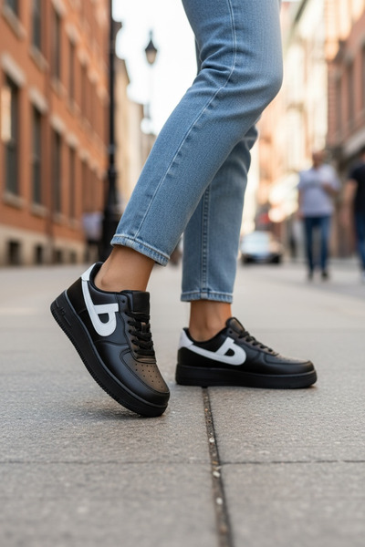 dehaine Women's causal sneakers made of eco-leather, women's sneakers, casual...