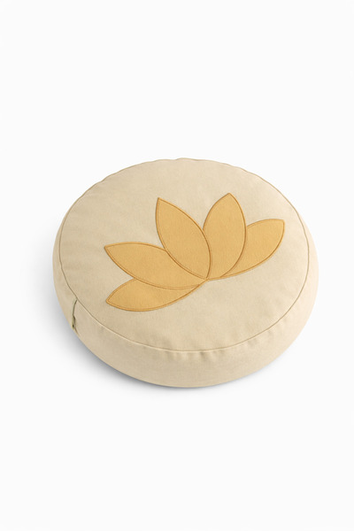 SUNYOGA Zafu Yoga Meditasyon Minderi Karabuğday Kabuğu Dolgulu lotus çiçeği V...