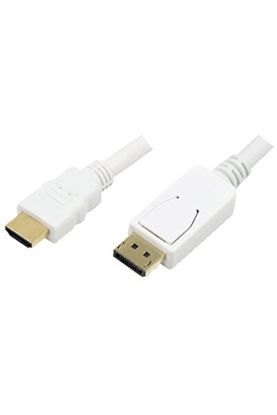 LogiLink Cablu de date DisplayPort la HDMI, 2m, alb,