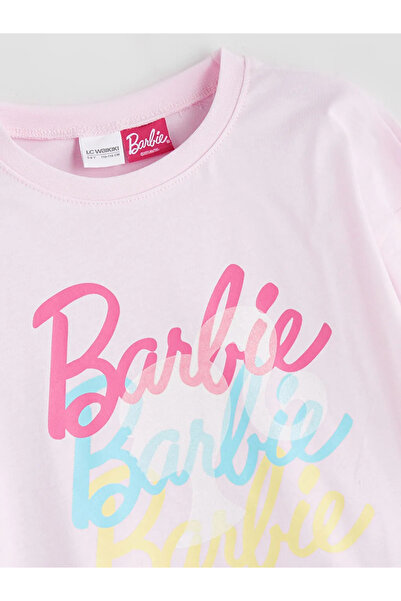 LC Waikiki Top de pijama pentru fete, roz, cu decolteu tip bicicletă și impri...