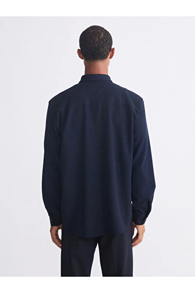 LC Waikiki Navy Blue Regular Fit Long Sleeve Men's Shirt