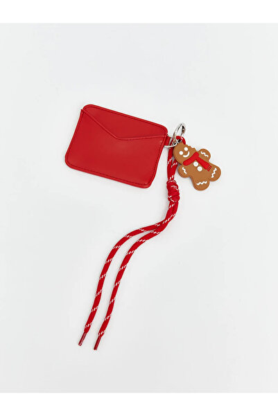 LC Waikiki Red strap Leather-Look women's card holder