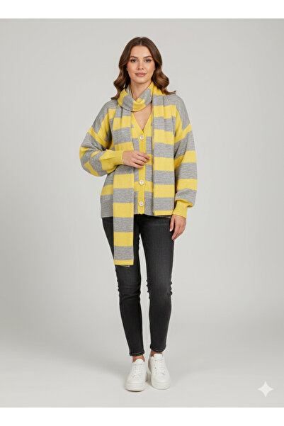 Elfin Women's Scarf Knitwear Cardigan