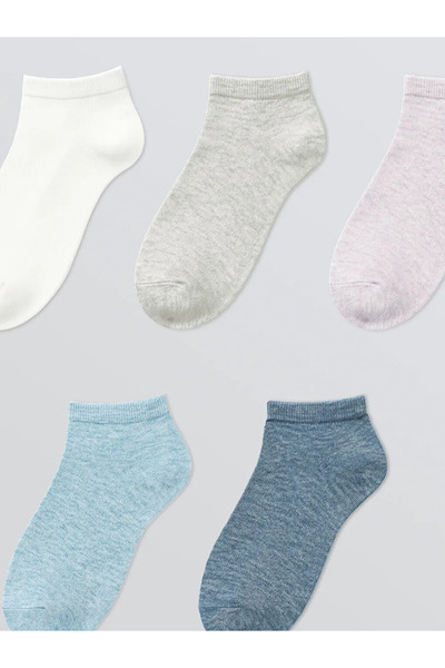 LC Waikiki Екру дамски чорапи до глезена, пакет от 5 броя