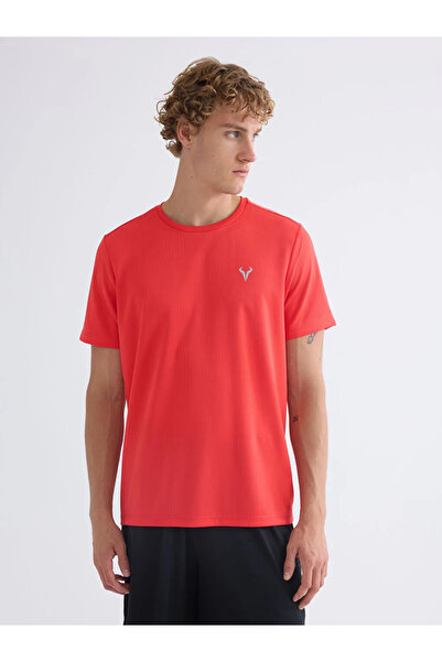 LC Waikiki Red Crew Neck Men's Sports T-Shirt
