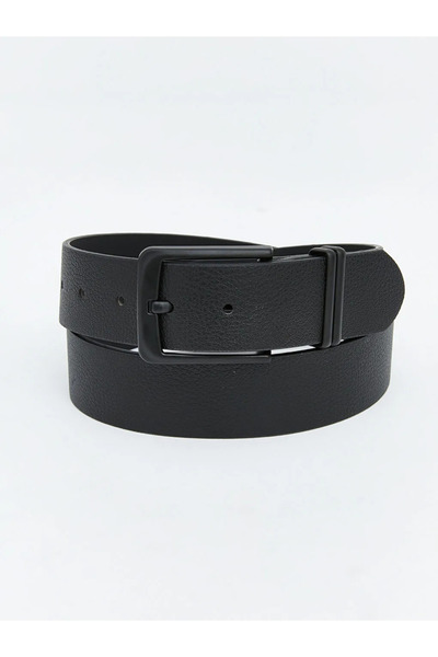 LC Waikiki Black Leather Look Men's Belt