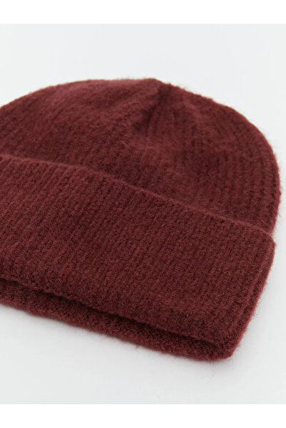 LC Waikiki Burgundy Basic Women's Beret