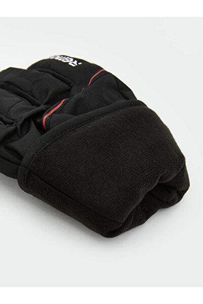 LC Waikiki Black Lock Detailed Men's Snow Gloves