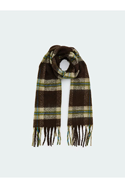 LC Waikiki Eșarfă maro cu ciucuri pentru femei