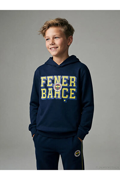 LC Waikiki Mornarsko plava Sa kapuljačom f-b- Štampano dečija majica