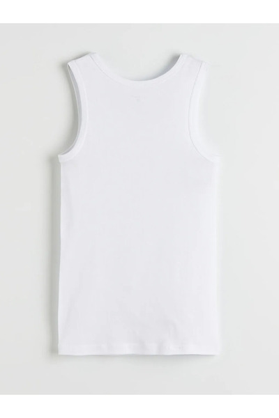 LC Waikiki White U-Neck Combed Cotton Men's Undershirt 3-Pack