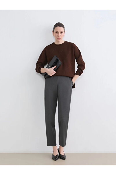 LC Waikiki Gray Elastic Waist Women's Trousers