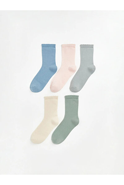 LC Waikiki Blue Women's Plain Socks 5-Pack