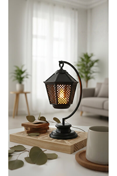 hediyesepetinde (Led Mum Dahil) Çay-Kahve Yanı Romantik Işık Detaylı Dekorati...