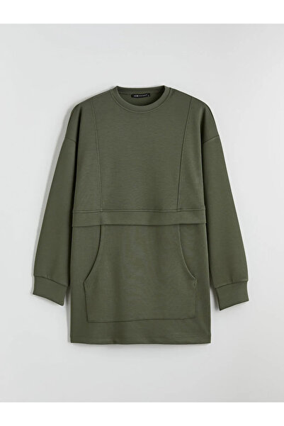 LC Waikiki Green soft touch women's sweatshirt tunic