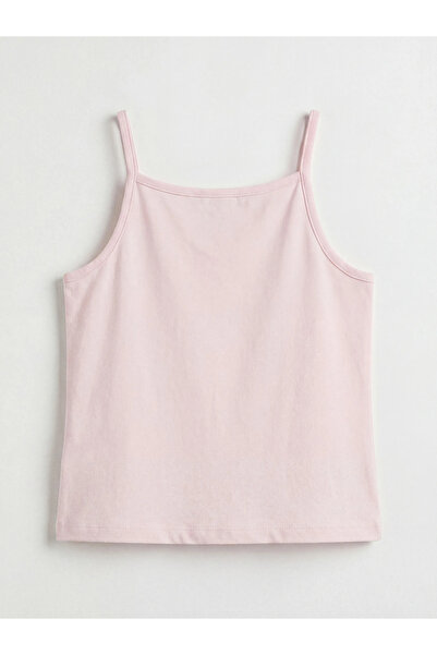 LC Waikiki Екру квадратна яка печатна момичешка тениска, 2 броя