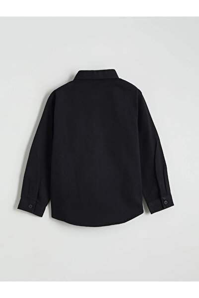 LC Waikiki Black Boy's Gabardine Shirt