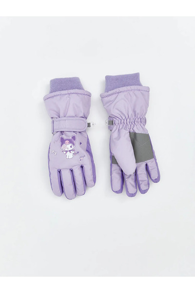 LC Waikiki Lila Kuromi Printed Girls' Gloves