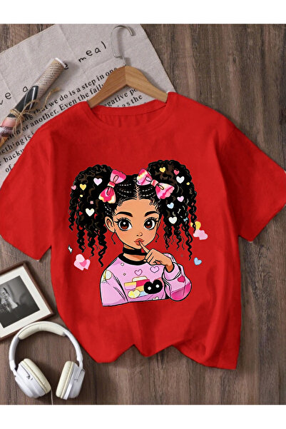 ELAN WEAR Girl printed oversize women's/men's unisex white t-shirt