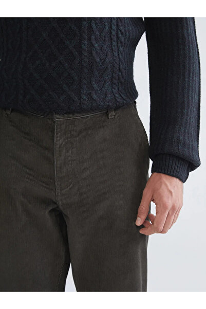 LC Waikiki Khaki Loose Fit Velvet Men's Trousers