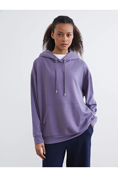 LC Waikiki Plum Kangaroo Pocket Women's Hoodie