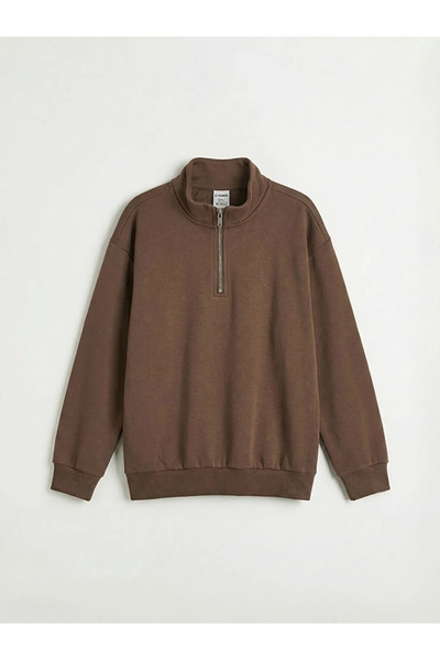 LC Waikiki Hanorac maro pentru băieți, cu guler înalt și fermoar