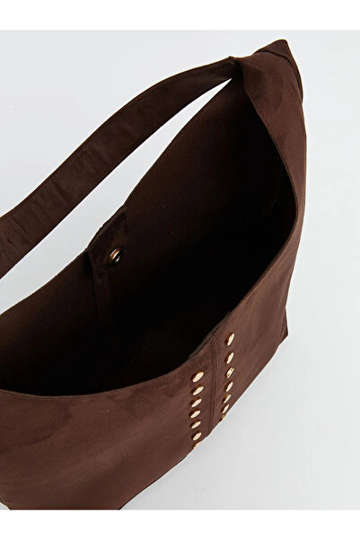 LC Waikiki Geantă de umăr și portofel din piele intoarsa maro Moka Troklu