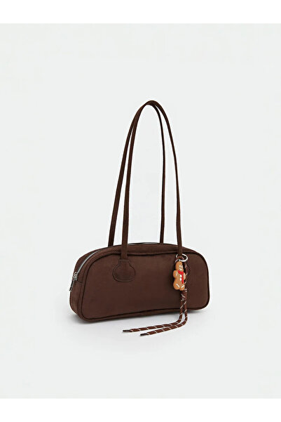 LC Waikiki Brown suede look women's shoulder bag