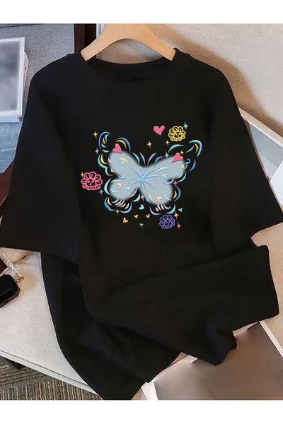 ELAN WEAR Tricou unisex pentru bărbați/femei, cu panglică, cu imprimeu person...