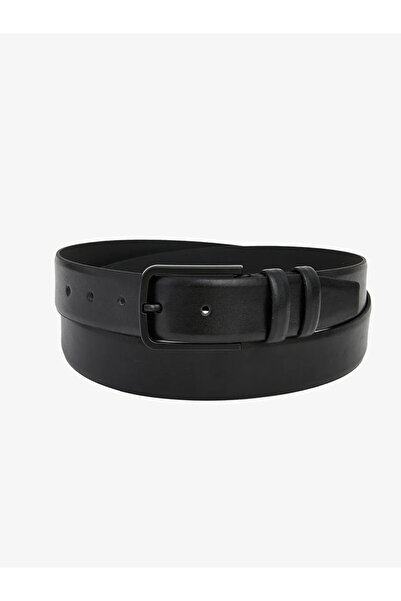 LC Waikiki Black Leather Look Men's Belt