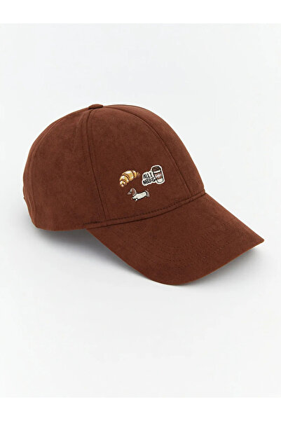 LC Waikiki Brown Embroidered Women's Cap Hat