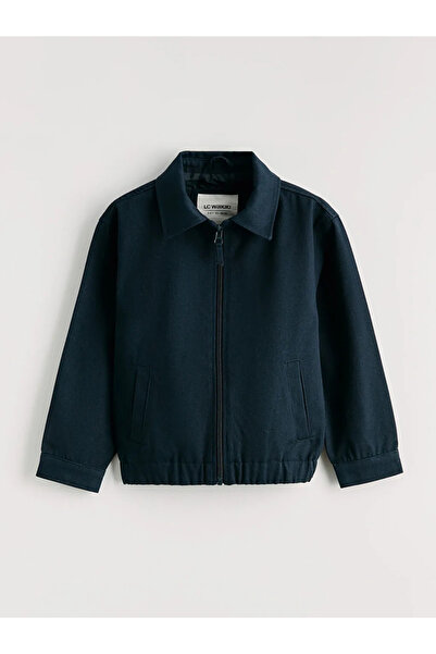 LC Waikiki Gri Erkek Çocuk Gabardin Fermuarlı Ceket