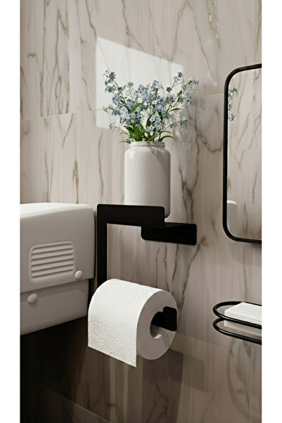 Otri حامل ورق التواليت المعدني الحديث مع رف |   إكسسوارات حمام بسيطة ومتينة