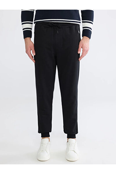 LC Waikiki Pantaloni de trening jogger pentru bărbați, negri, cu buzunare cu ...