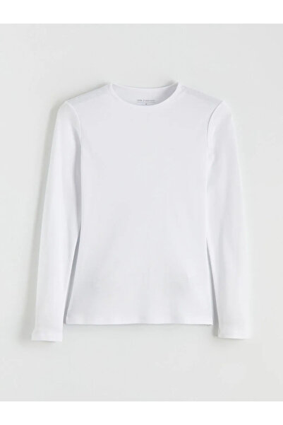 LC Waikiki White Crew Neck Women's Bodysuit