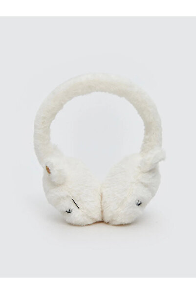 LC Waikiki Beige Animal Figured Plush Girl's Headphones