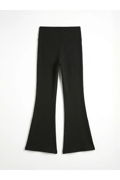 LC Waikiki Μαύρο ψηλόμεσο γυναικείο καλσόν καμπάνα