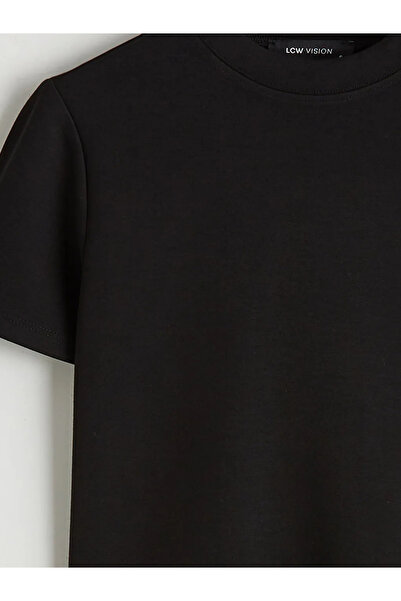 LC Waikiki Black Crew Neck Women's T-Shirt