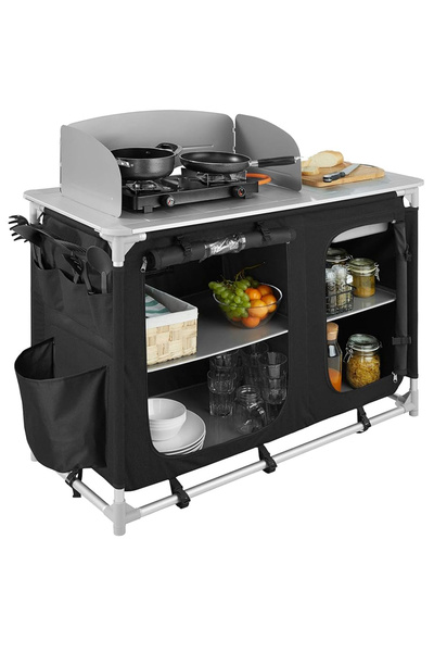 ozbience Hafif ve dayanıklı portatif alüminyum kamp mutfak tezgahı