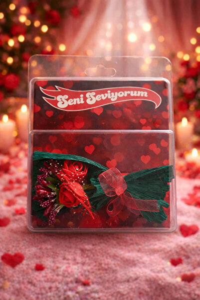 KZNovaStyle باقة ورد صغيرة رومانسية مكتوب عليها 'أحبك' - هدية خاصة للحبيب، زه...