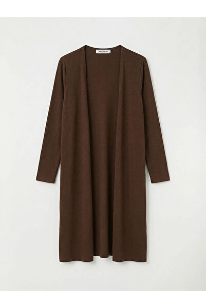 LC Waikiki Brown Shawl Collar Women's Cardigan