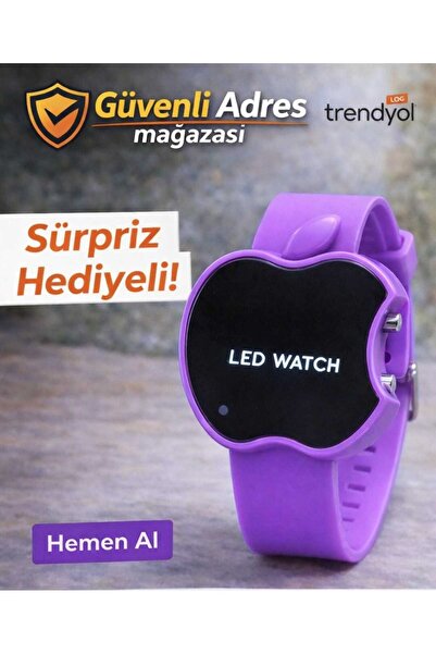 HAYATINIZI KOLAYLAŞTIRIN Elma Şeklinde MOR LED Kol Saati | Dijital Ekran | Ra...