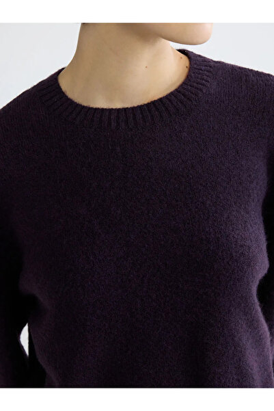 LC Waikiki Pulover de damă supradimensionat cu decolteu mov