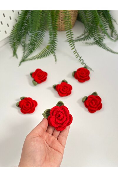 Alis Baby Collection Gül Hırka Objesi / El Örgüsü Motif / 10 Adet