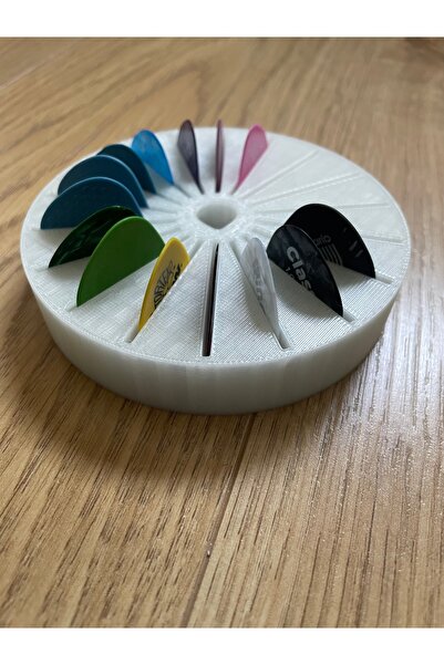 Filkorium3D Yuvarlak Gitar Pena Kutusu – Kompakt Pena Saklama Kutusu 9.7x9.7x...