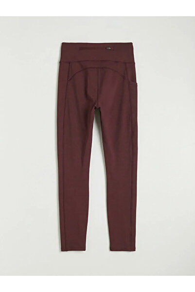 LC Waikiki Plum Women's Sports Leggings with Elastic Waist